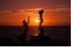 Puerto Vallarta statues malecon sunset